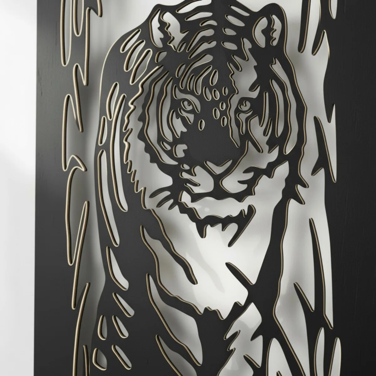 Tiger in the Jungle Wall Art Panel