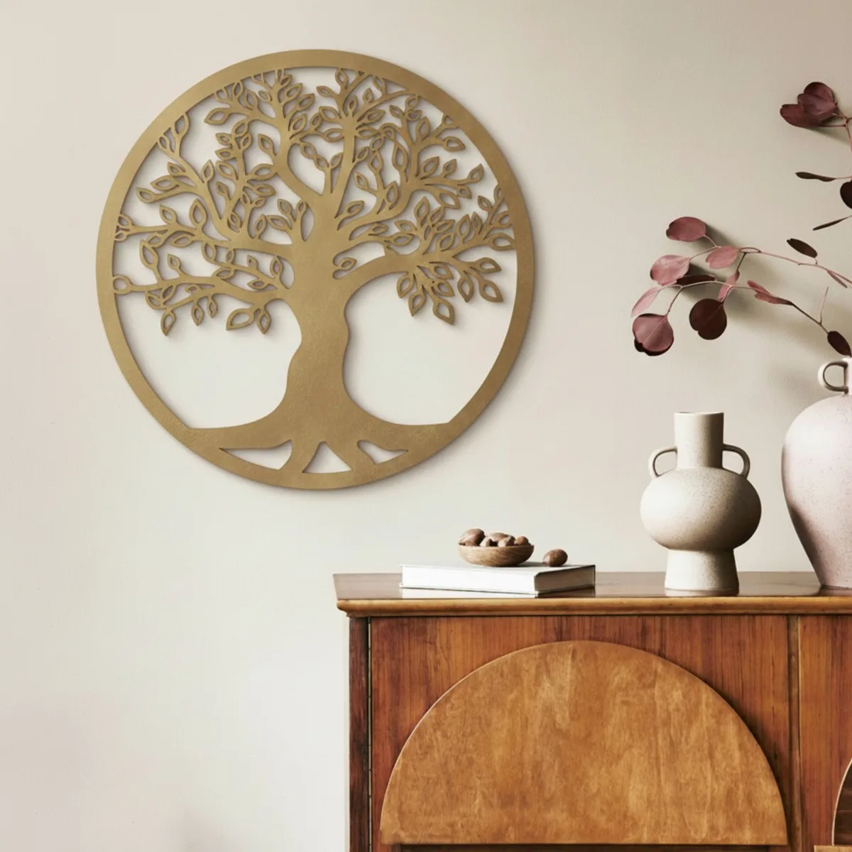 Décoration murale « Arbre de vie » Ø 40 cm – Contreplaqué de bouleau