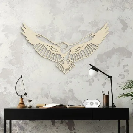 Aigle déco murale en bois contreplaqué de bouleau – aigle en vol