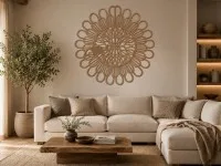 Wooden Mandala with Fish
