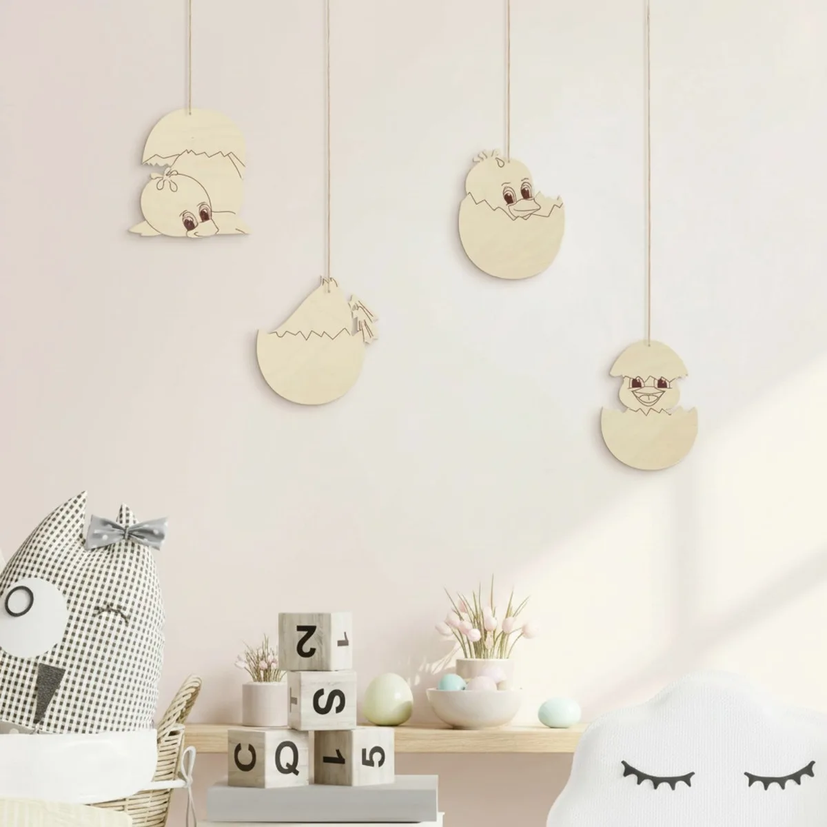 Easter Chicks in Birch Plywood (4 Pieces)