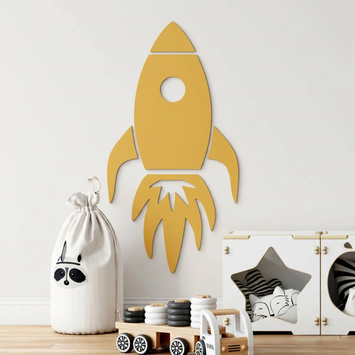 Birch Plywood Wall Decor - XXL Rocket