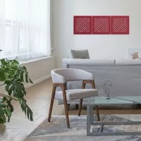 Wooden room divider - Birch Plywood - Mountain wall panels (3 parts)