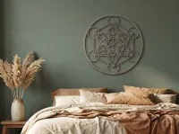 Round plywood decoration - Metatron's Cube
