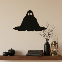 Spreading Ghost Wall Decor – Classic Halloween Ghost Silhouette – Birch Plywood