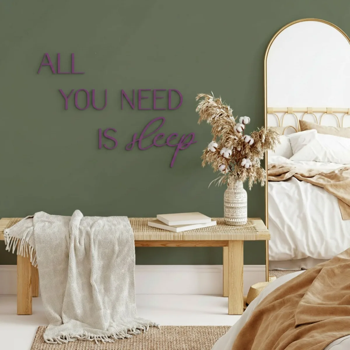 All You Need Is Sleep Wooden Wall Letters – Birch Plywood