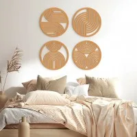 Boho Rainbows Plywood Wood Decoration