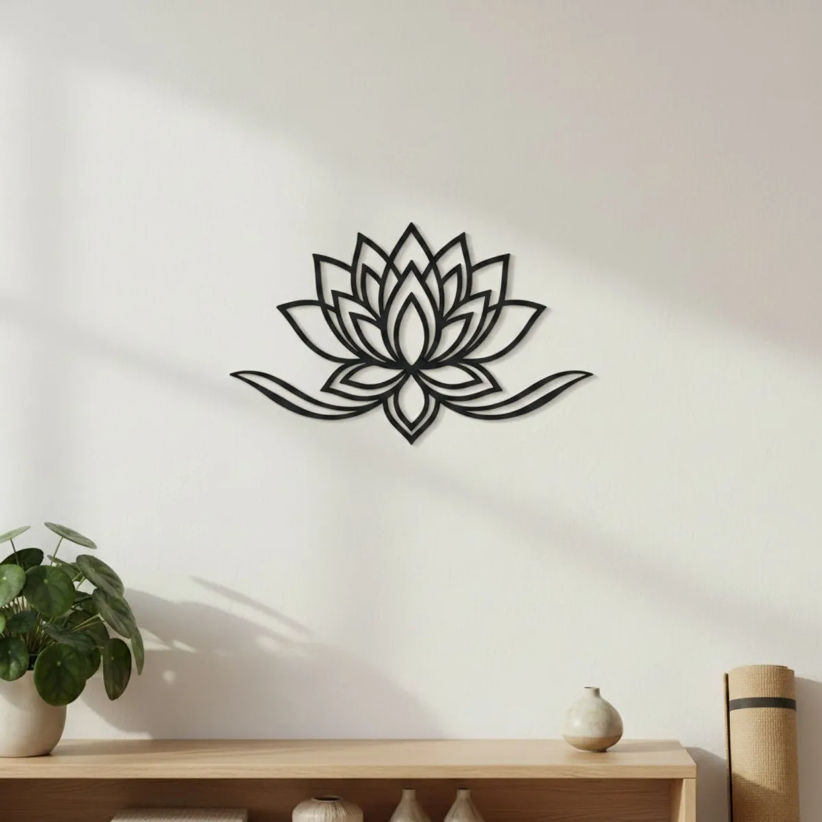 Yoga Lotus Flower Birch Plywood Wall Decor