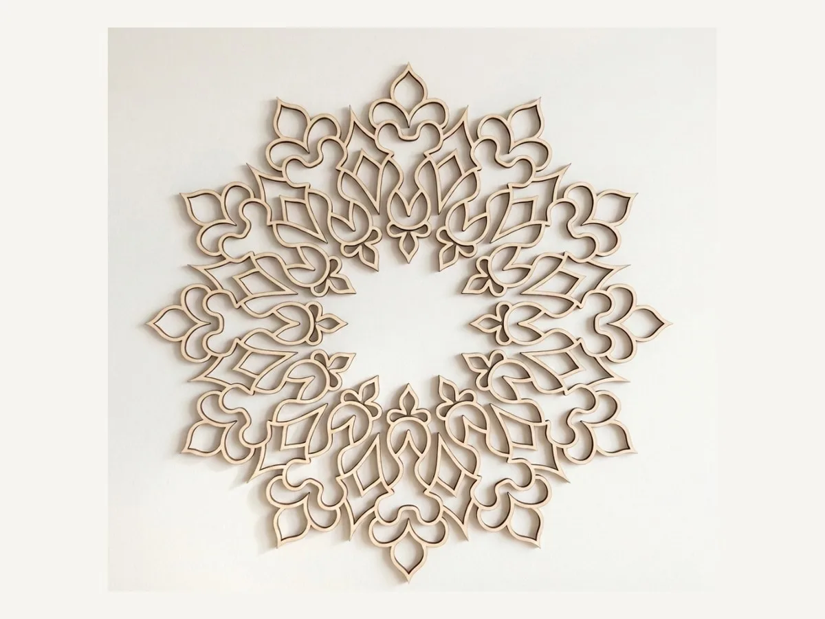 Laser-cut Plywood Wall Mandala