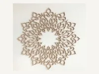 Laser-cut Plywood Wall Mandala