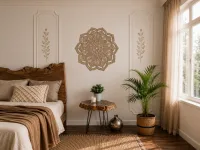 Carved plywood mandala