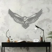 Adler Wanddekoration aus Birken-Sperrholz – Flugender Adler Silhouette