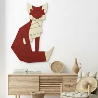 3D Fuchs-Puzzle Wanddekoration – Birken-Sperrholz 57x80 cm