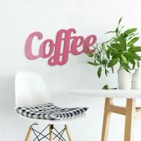 Coffee Script Wood Letters - Kitchen Wall Decor