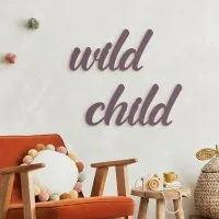 Birch Plywood Wooden Wall Decor – Wild Child 35x30 cm