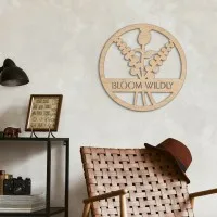 Round Birch Plywood Wall Decor - Bloom Wildly