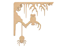 Halloween Corner Decor Owl and Spider