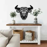 Wooden Origami Bull - Birch Plywood Wall Decor