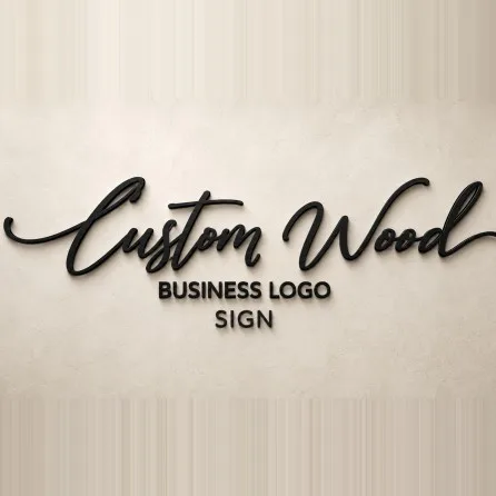 Custom Wooden Business Logo Sign