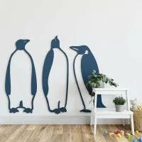 Décoration en bois - Pingouin (3 pièces) - Contreplaqué de bouleau