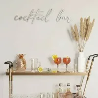 Cocktail Bar Cursive Sign – Birch Plywood Wall Decor