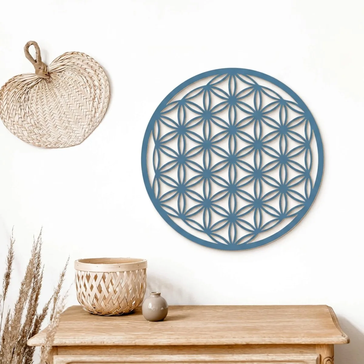 Birch plywood decoration: Flower of Life Symbol of Power