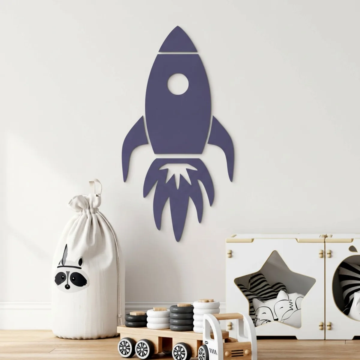 Birch Plywood Wall Decor - XXL Rocket