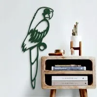 Parrot Wall Decor – Openwork Laser-Cut Birch Plywood