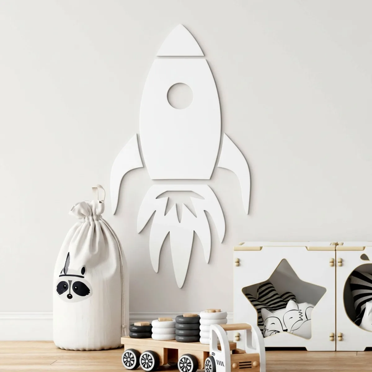 Birch Plywood Wall Decor - XXL Rocket