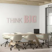 Citation « Think Big » en contreplaqué de bouleau