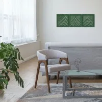 Wooden room divider - Birch Plywood - Mountain wall panels (3 parts)