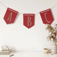 Plywood Letter Pennant – Alphabet Garland, Custom Word