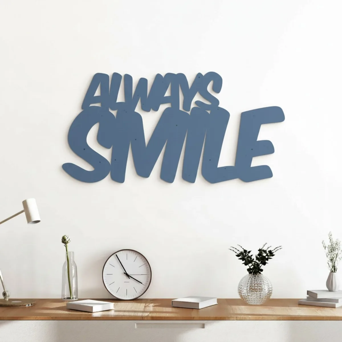 Always Smile – Graffiti-Buchstaben aus Birken-Sperrholz (2-teilig)