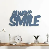 Always Smile – Graffiti-Buchstaben aus Birken-Sperrholz (2-teilig)