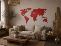 Wooden World Map Wall Decor