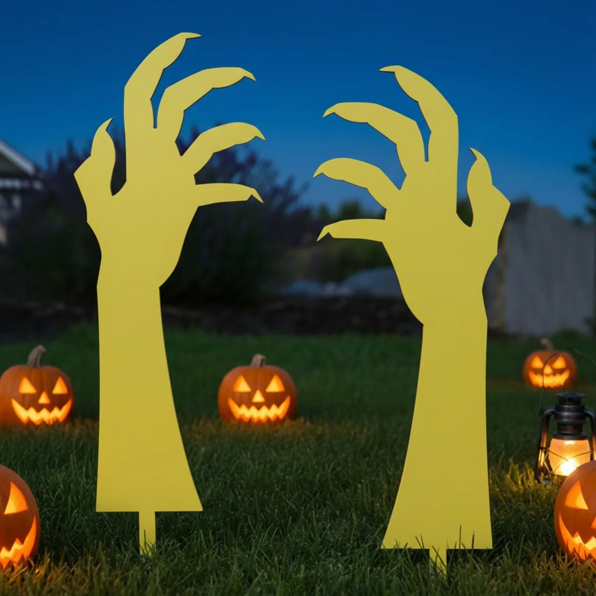 Halloween zombie handen tuindecoratie – set van 2 grijpende handen 45 cm