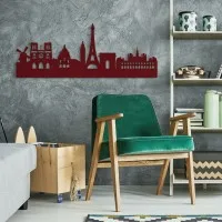 Paris Skyline Birch Plywood Wall Decor – Eiffel Tower Silhouette