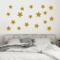 3D Star Decor Set for a Child's Room | Bedroom - Birch Plywood