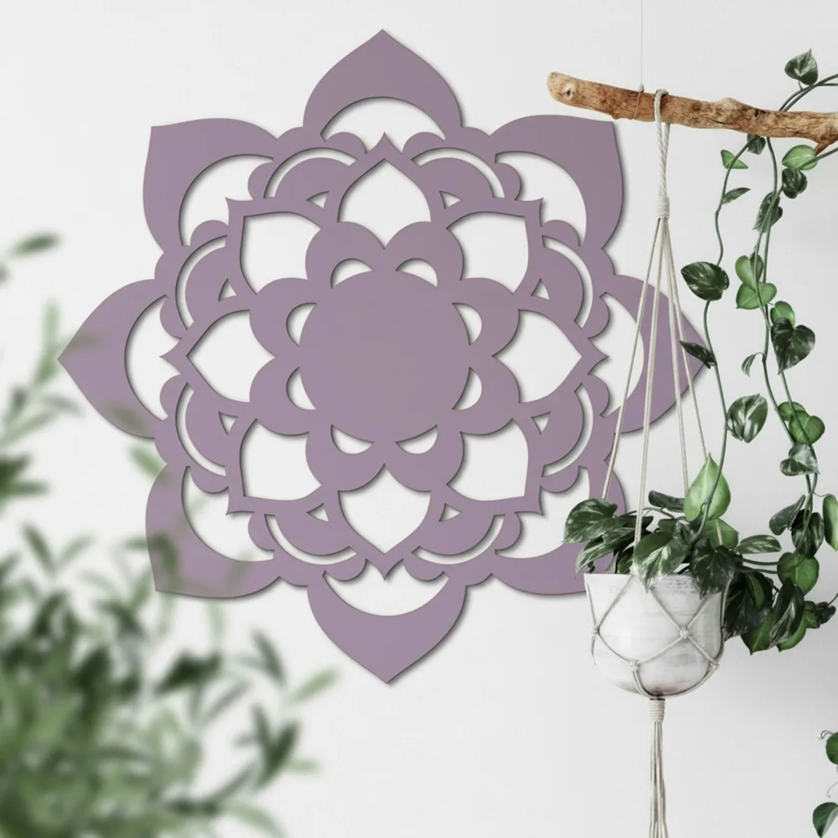 Mandala Lotus – Décoration murale en contreplaqué de bouleau