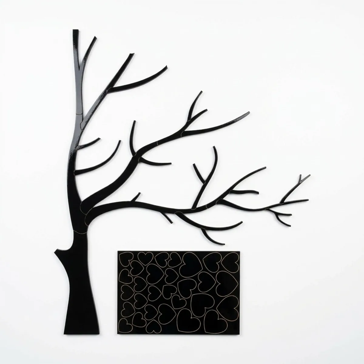 Wooden Wall Decor - Tree with Hearts XXL - 3mm Birch Plywood
