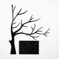 Wooden Wall Decor - Tree with Hearts XXL - 3mm Birch Plywood