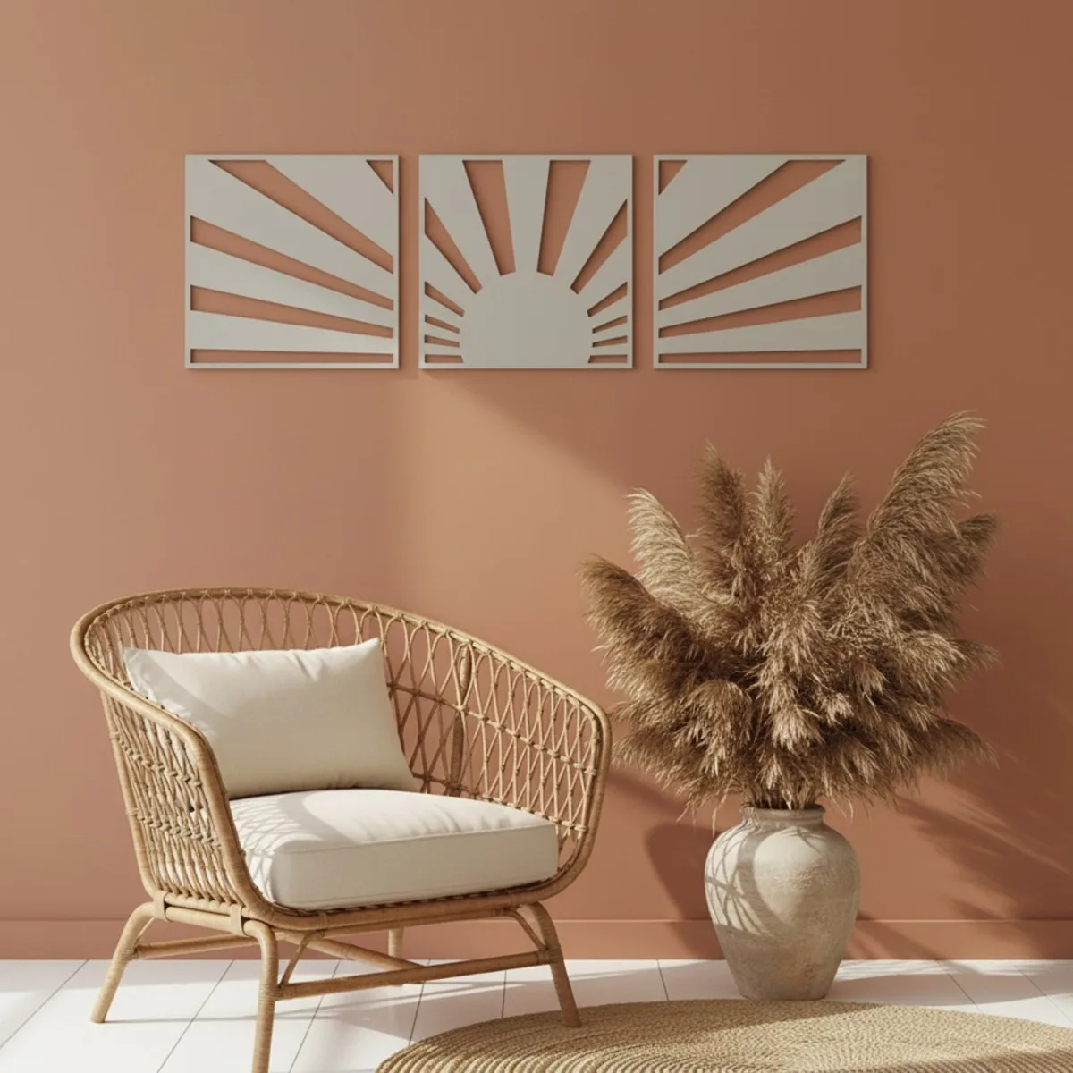 Birch Plywood Wood Decor: Boho Sunset (3-Piece Set)