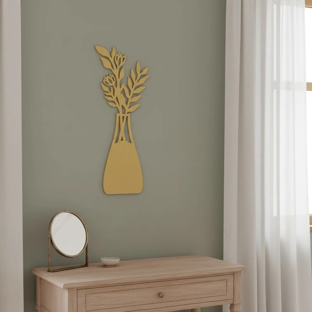 Multiplex houten decoratie: Boeket in een vaas