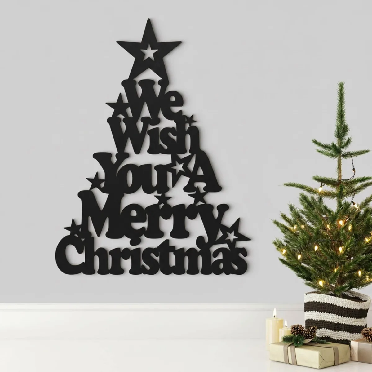 We Wish You a Merry Christmas – Birch Plywood Wall Decor