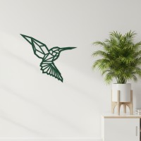 Colibri Origami – Décoration murale en contreplaqué de bouleau