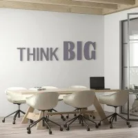 Citation « Think Big » en contreplaqué de bouleau