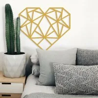 Origami Heart Wall Decor – Birch Plywood – 3 Sizes