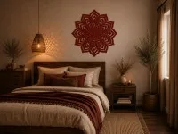Carved Wooden Mandala Wall Art