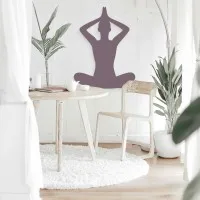 Yoga Sitzende Pose 02 Wanddekoration aus Birken-Sperrholz