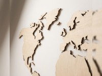 Wooden World Map Wall Decor